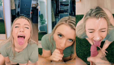 BlondeAdobo Blowjob Facial Video Leaked Borntobefuck