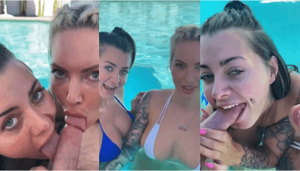 Dakota James BGG Pool Threesome Sextape Video Leaked Borntobefuck