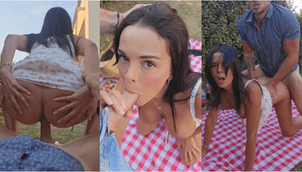 Emilie Bellule Outside Picnic Sextape Video Leaked Borntobefuck