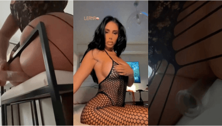 Leana Zaoui Black Fishnet Masturbation Video Leaked Borntobefuck