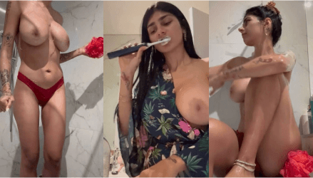 Mia Khalifa Naked Shower Video Leaked Borntobefuck