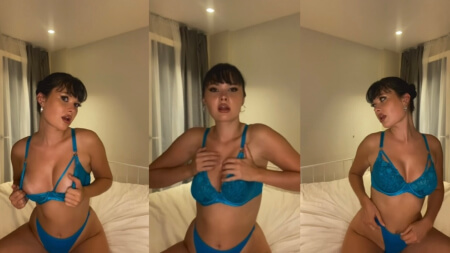 Anawhiterose Blue Lingerie Tease Video Leaks Borntobefuck